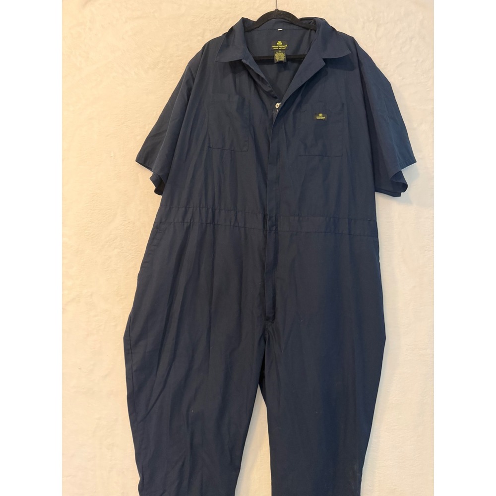 Natural Uniforms Mens 4X Tall Navy Blue Short Sleeve Workwear Coveralls Jumpsuit